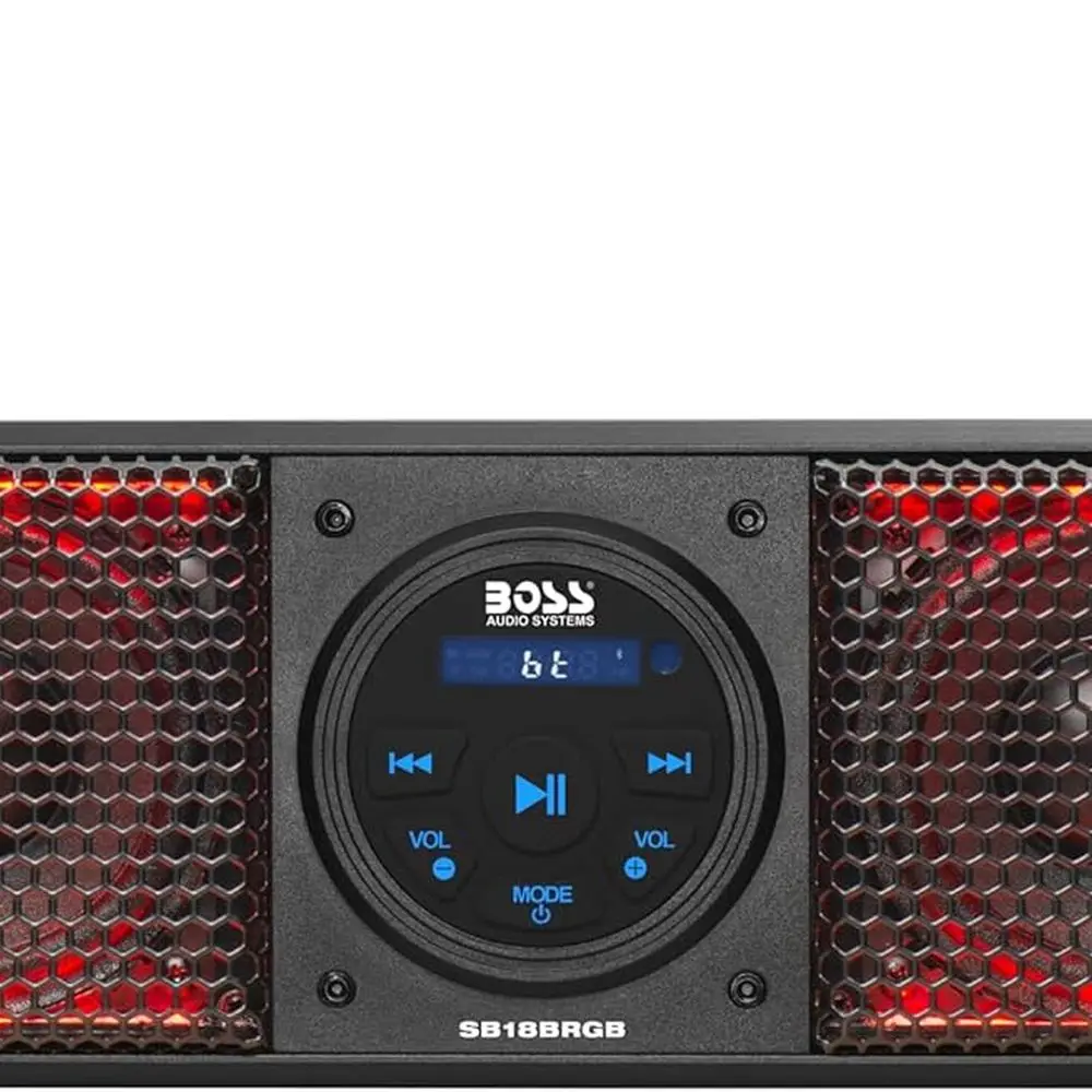 نظام شريط الصوت ATV UTV - عرض 18 بوصة، مقاوم للطقس بتصنيف IPX5، صوت بلوتوث، مكبرات صوت مضخمة، مكبرات صوت 4 بوصة، مكبرات صوت 1 بوصة #2