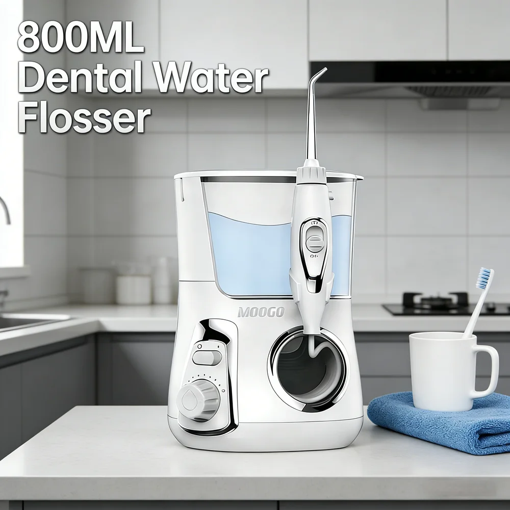 

5-Nozzle Premium Countertop Water Flosser, Home Oral Care Device for Sensitive Teeth & Gums