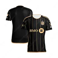 2025-26 Los Angeles Football Club Home Outdoor Sweat Absorbent Quick Dry Soccer Jersey Summer Classic Casual Loose 3D T-Shirt