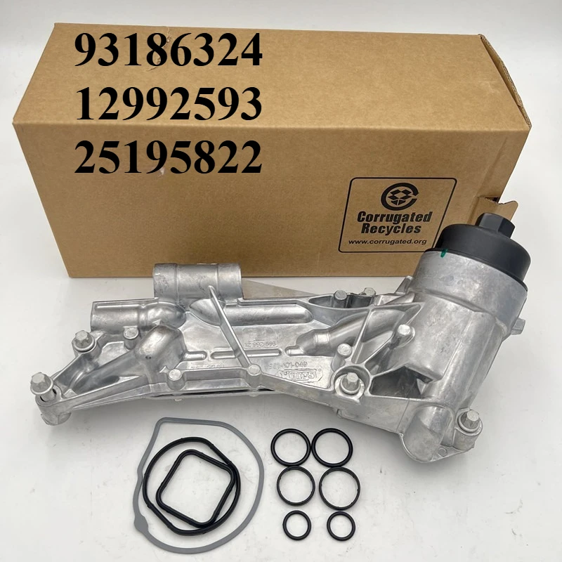93186324 12992593 25195822 Engine Oil Cooler Oil Filter with Gasket for Chevrolet Cruze 1.5 1.6 1.8 L2B LDE 2H0