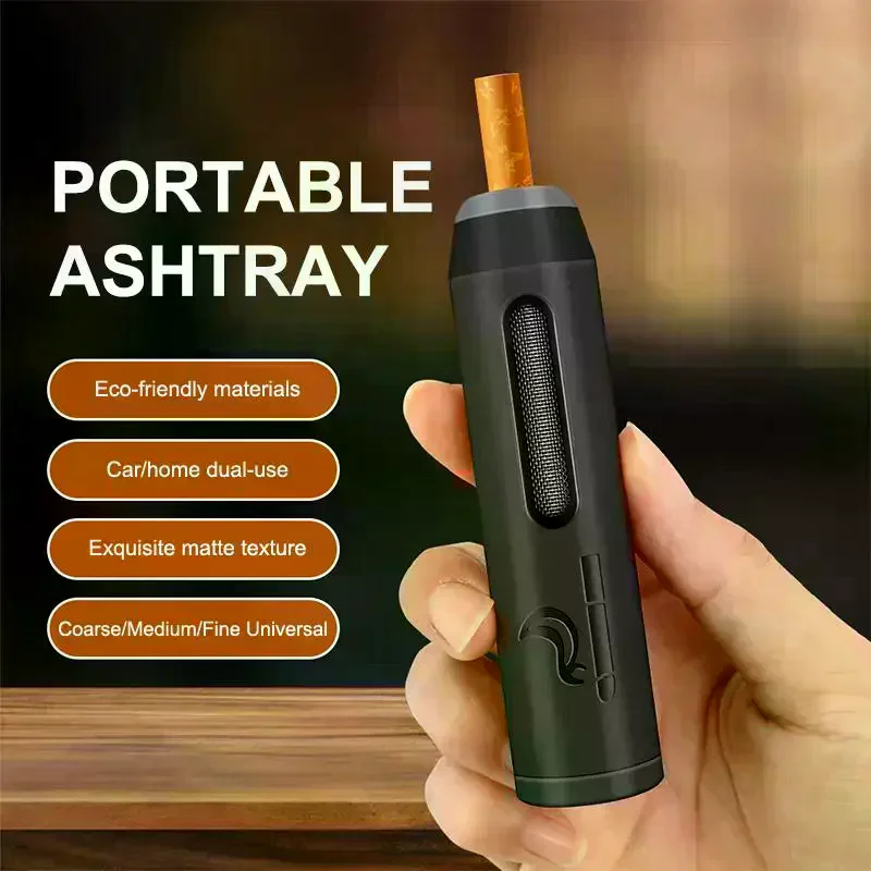 Portable Car Ashtray No-Fall Ash Control Tool For Vehicles Lazy Person's Smoking Accessory Spill-Proof & Easy Clean Design