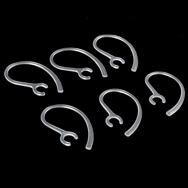 10/30pcs Bluetooth Kopfhörer transparent Silikon Ohr haken Loop Clip Headset Ohr haken Ersatz Kopfhörer Zubehör 6mm