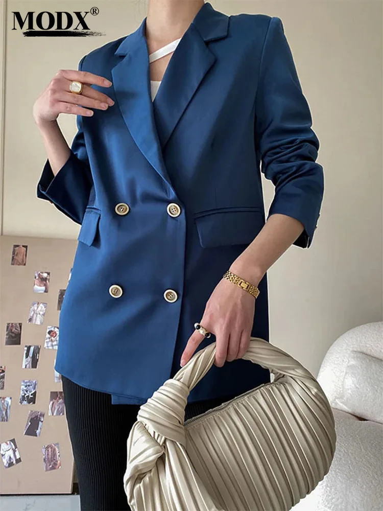 [MODX] Sinan High-end Satin Design Sense Suit Jacket For Women, High-end Petite, 2024 Early Autumn New Item Sn1049