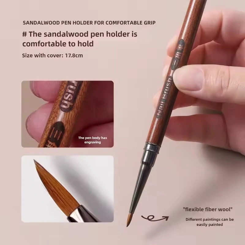 

1 шт., кисти для дизайна ногтей, треугольная кисть для ногтей с лепестками, акриловая кисть для подводки, полосатая сетка, цветочная ручка для рисования, маникюрный инструмент