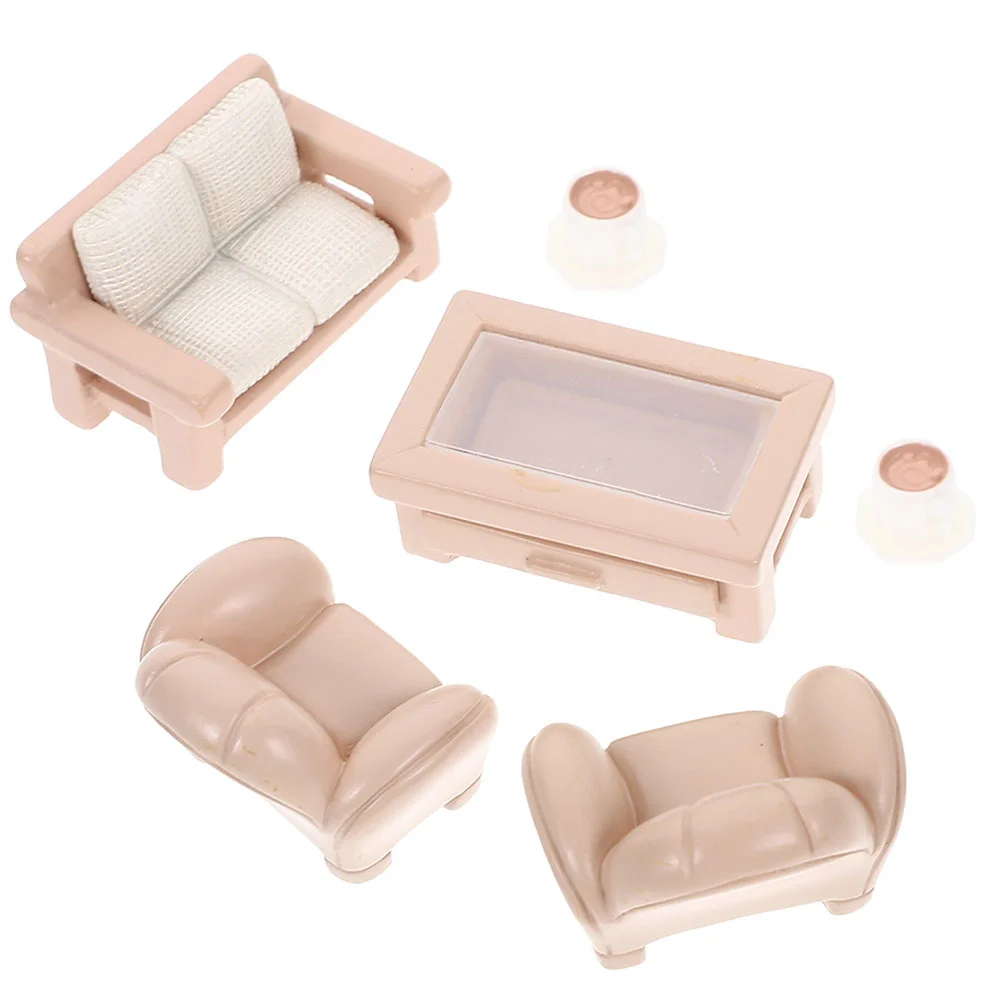 1 комплект, миниатюрная мебель, мебель для кукольного домика, крошечный дом, диван, чайный столик, маленькая мебель, игрушки, мебель