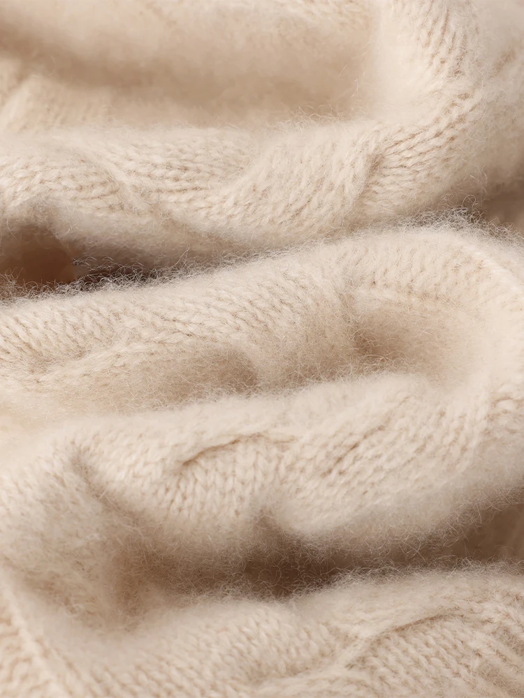 100% cashmere graça feminino outono inverno cabo ponto simples pulôver o-pescoço camisola de malha quente macio conforto roupas topos