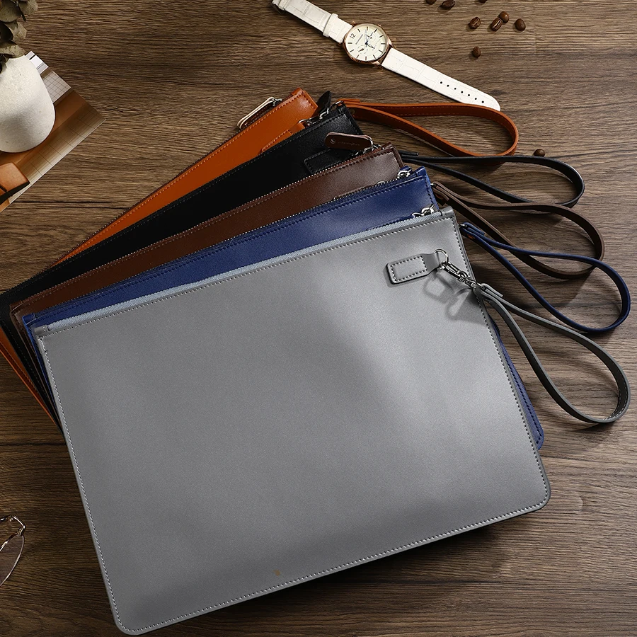 Microfiber Leather Business File Bag Portable Handheld Waterproof Scratch Resistant Document Laptop Sleeve - view 5