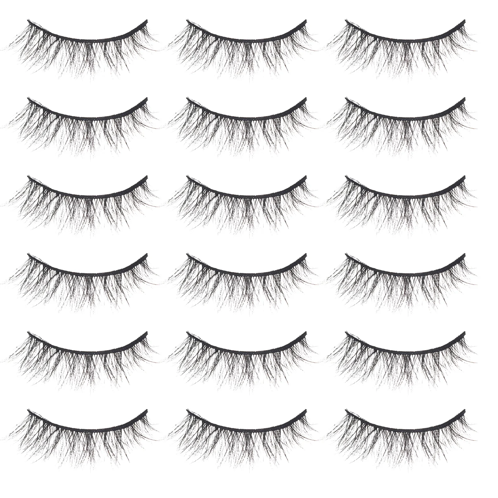20Pairs Safe Skinfriendly Eyelashes Bulk Lash Strips Natural Look Makeup Lashes Lashes in Bulk Eyelashes Eye Lash Strip