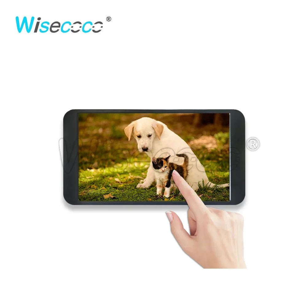 Wisecoco 7 Inch Portable Monitor 1080P IPS FHD 1920x1080 For Raspberry Pi Linux Type-C USB Camera Monitor Touch Screen Monitor