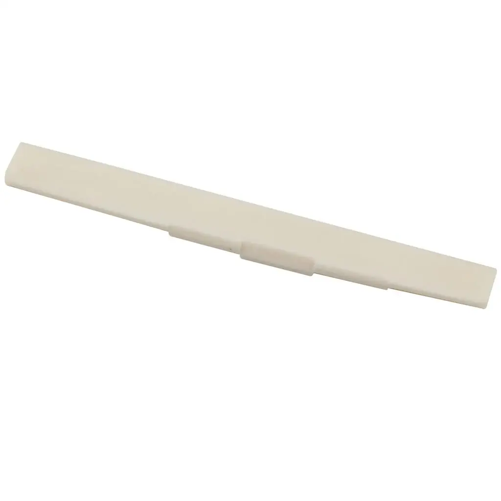 Slotted Buffalo Bone Saddle Blank 80mm for Classical Guitar Musical Instrument