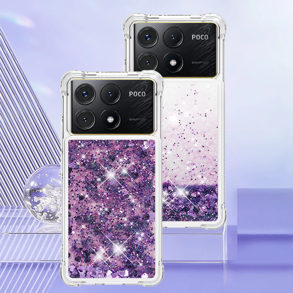 Quicksand Glitter Phone for Mi Xiaomi POCO C75 M6 5G X6 Pro C65 F5 poco C61 4G Airbag Anti-drop Mobile Cover