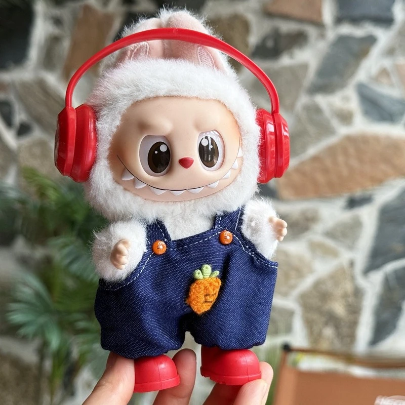 

Vinyl Doll Dress-up Game for Labubu Carrot Overalls Cotton Doll Accessories Detachable Accessories Kpop Idol Doll Clothing