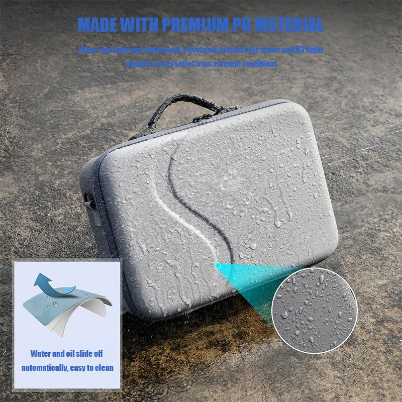 VOLODYMYR Borsa combinata antiurto con tracolla protettiva per drone con guscio rigido di grande capacità per occhiali DJI NEO/DJI N3