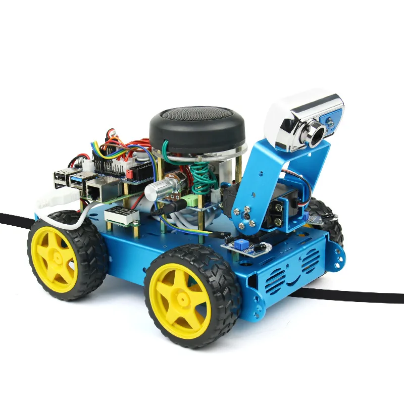Raspberry PI 4b رؤية عجلة ذات دفع رباعي القيادة المستقلة AI الذكاء الاصطناعي TensorFlow التعلم العميق