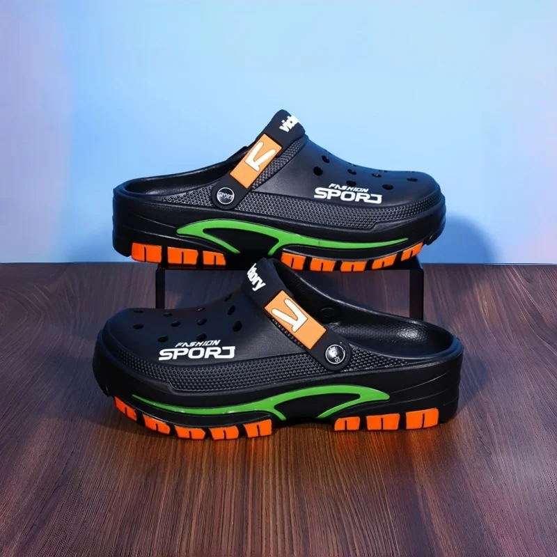 

Men's New Spring and Summer Color-Blocking Trendy Comfortable Thick-Soled Eva Casual Fashion Lightweight Clogs, Suitable for Home, Outdoor, and Daily Commuting