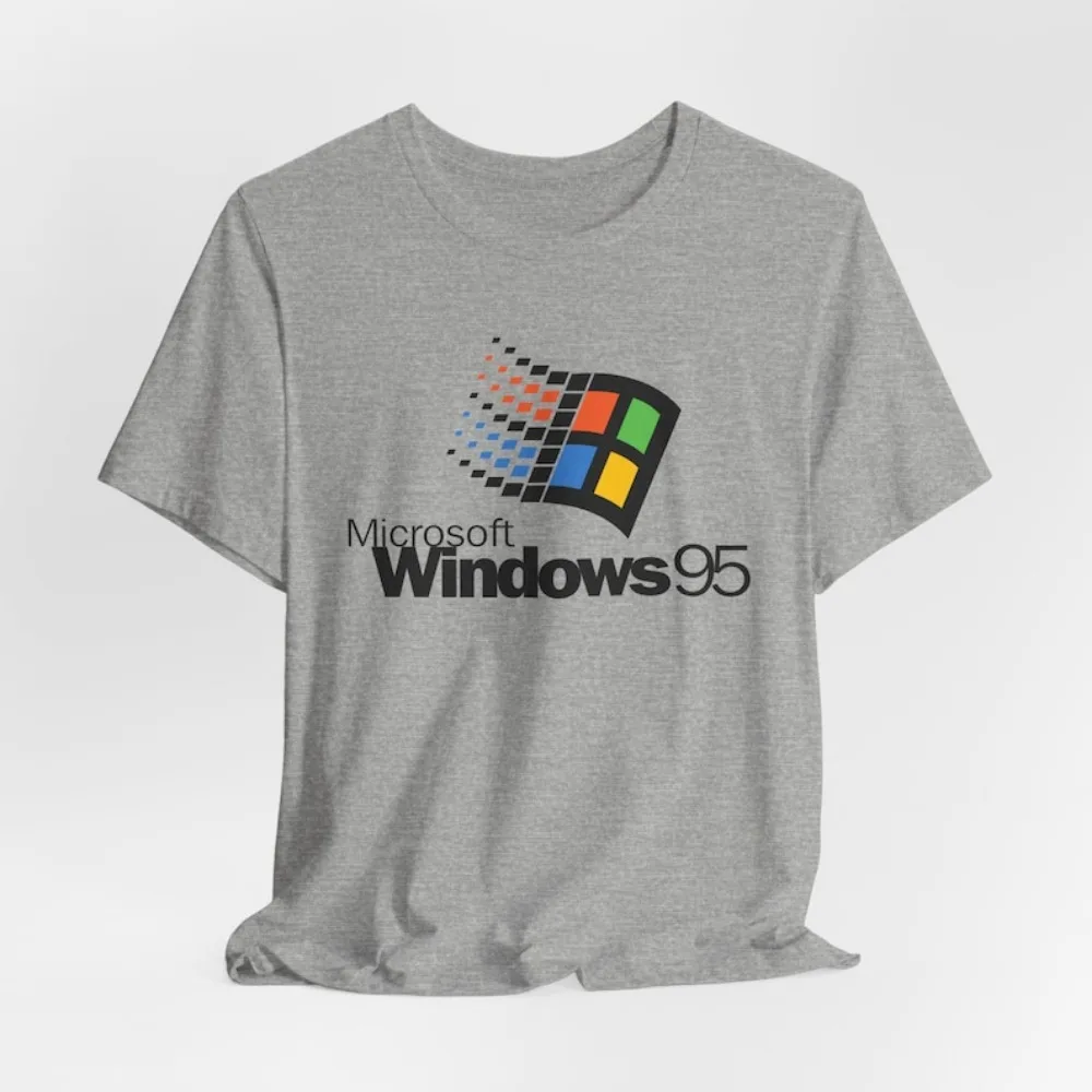 Windows 95 Retro Tee Vintage 90s Graphic Shirt for Gamers & Tech Lovers Unisex Nostalgia T-Shirt Fit Sweatshirt for Daily Wear