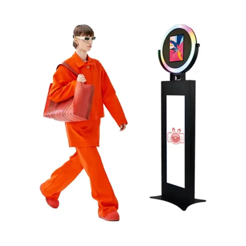 

ZJW STLF high-quality customized products High Quality Portable Light Weight Ipad Photo Booth With Ring Light for Sale