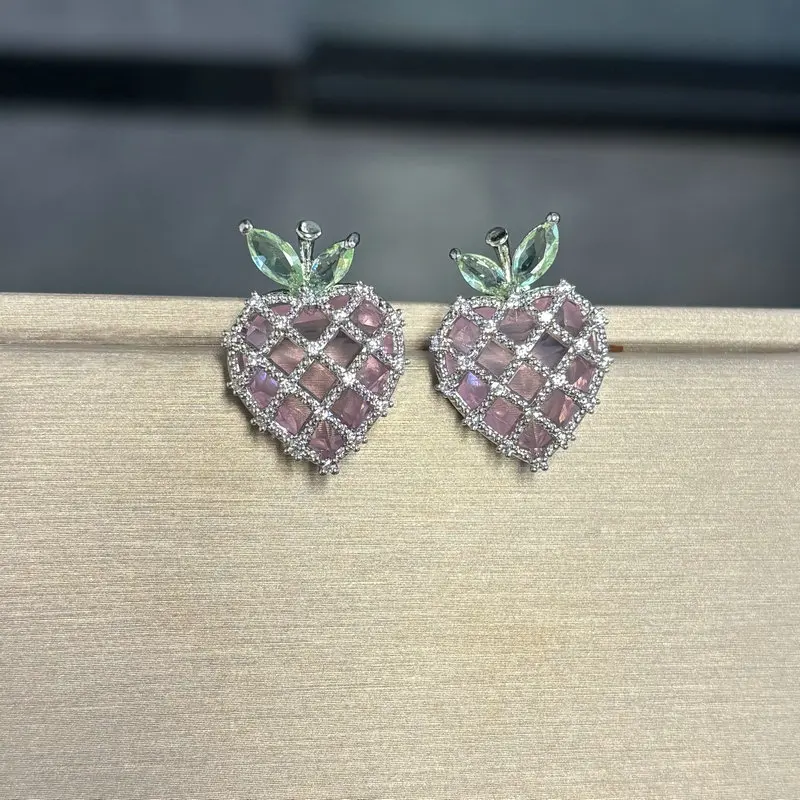 

Маленькие женские серьги Bilincolor Fashion Pink Strawberry