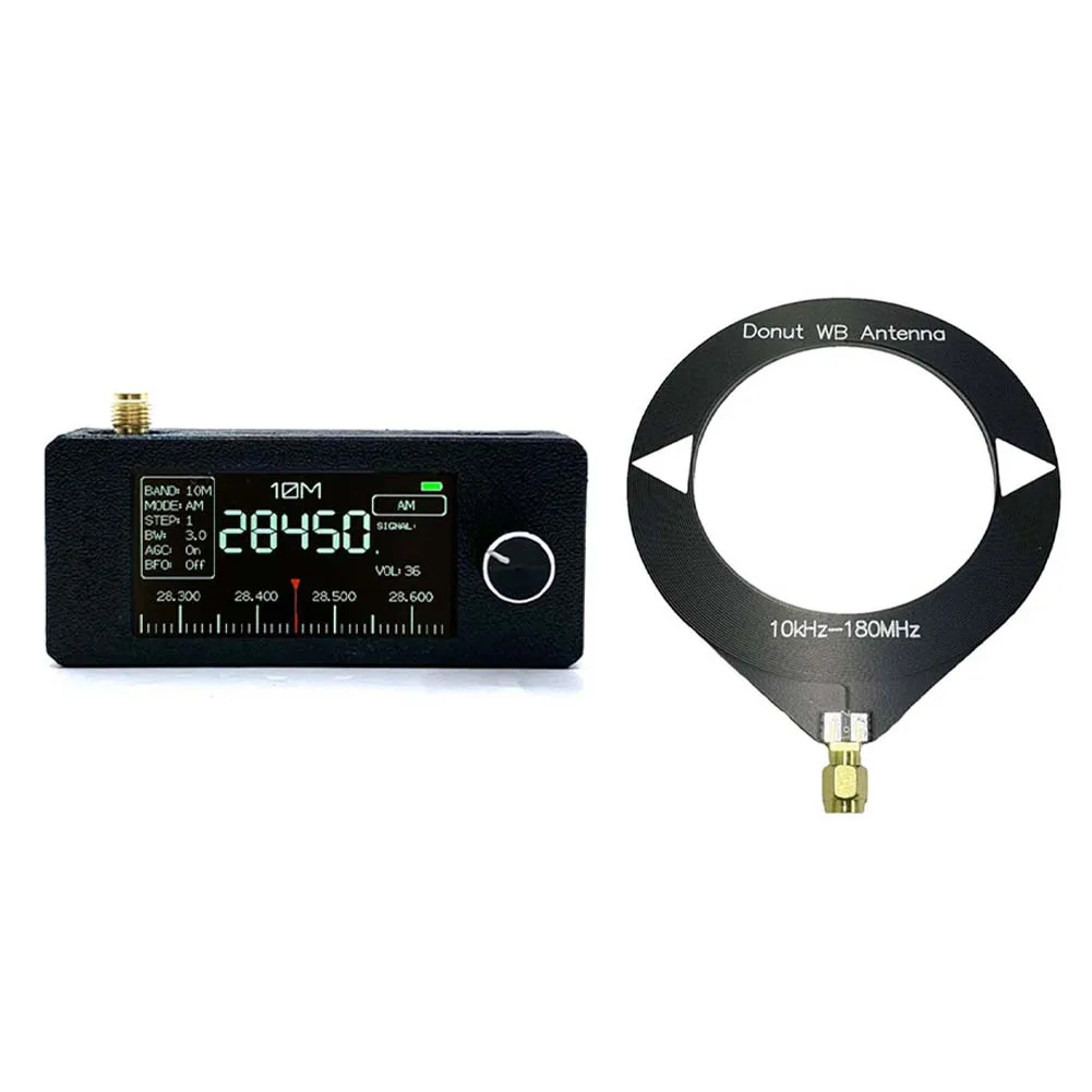 1,9 Zoll IPS-Bildschirm LSB USB AM FM Radio mit Antenne 0,5-108 MHz SI4732 Mini-Taschenradio HF/SW/MW/VHF-Radioempfänger Mini-Radio