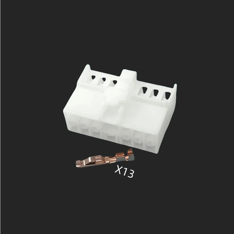 

1 Set 13 Pin 1 Series White Automobile Unsealed Plug AC Assembly Car Plastic Housing Electrical Socket Auto Wiring Connector