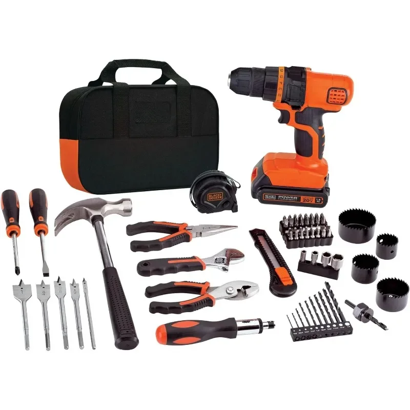 20V max drill and home tool kit, 68 piece (ldx120pk)