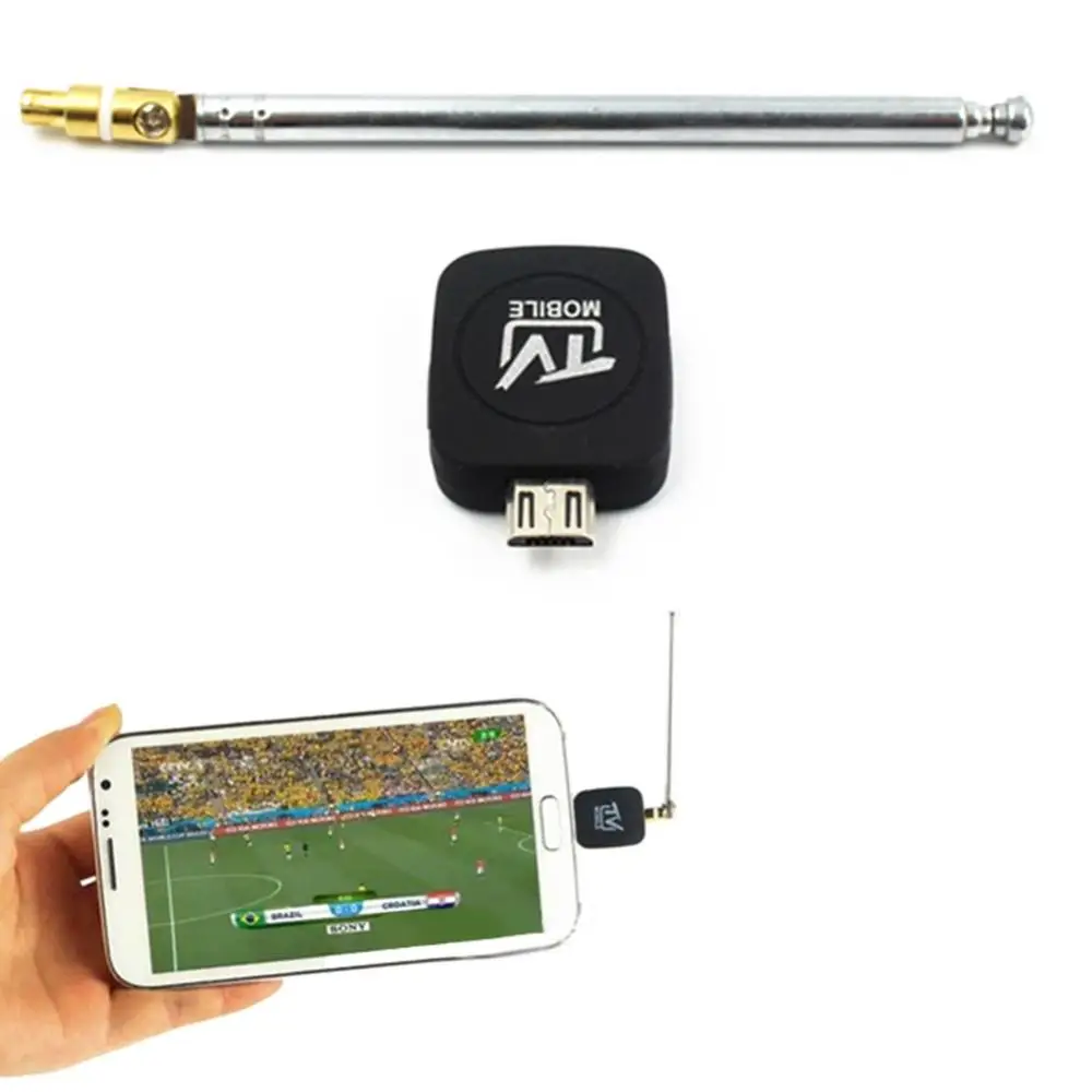 Receptor de TV HD con microantena, sintonizador de TV Digital móvil, USB, DVB-T2, DVB-T, para teléfono Android, tableta, Pad, TV, HDTV, Dongle