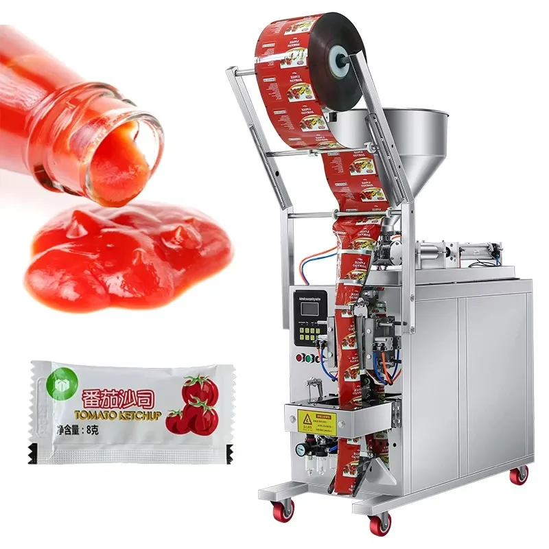 High Speed Chili Sauce Ketchup Packing Machine Syrup Sachet Salad Tomato Paste Packaging Machine