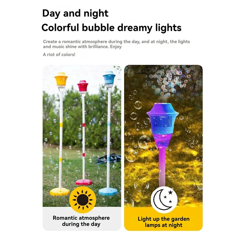 

Automatic Bubble Machine With Light Vertical Bubble Machine For Birthday Outdoor Wedding Christmas Parties