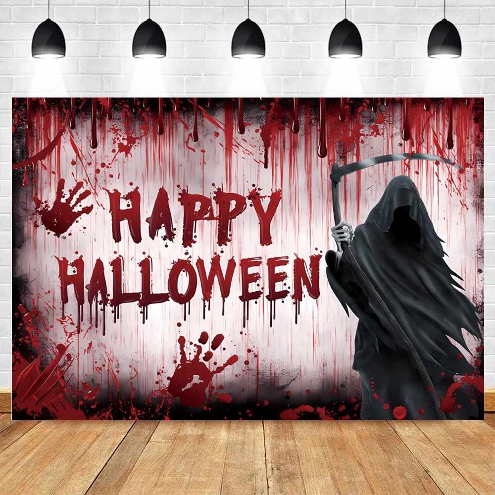 Happy Halloween Photography Backdrops Horror Death Reaper Ghost House Background No one can leaves Halloween Photo Background