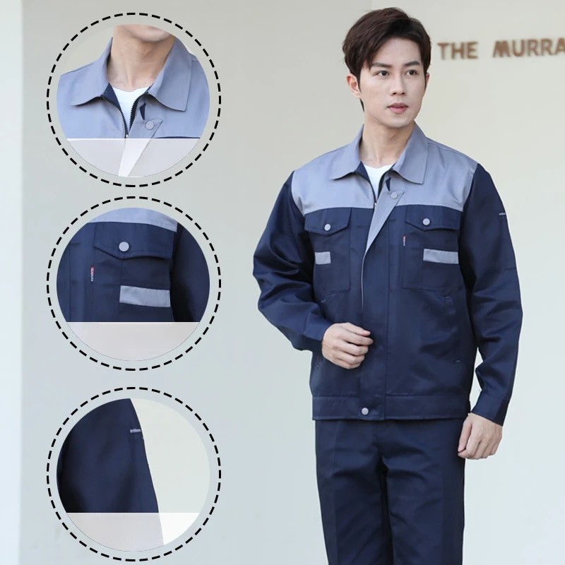 Work Clothes Set Men\'s Spring and Autumn Long Sleeve Labor Clothing Workshop Factory Engineering Auto Repair Clothing