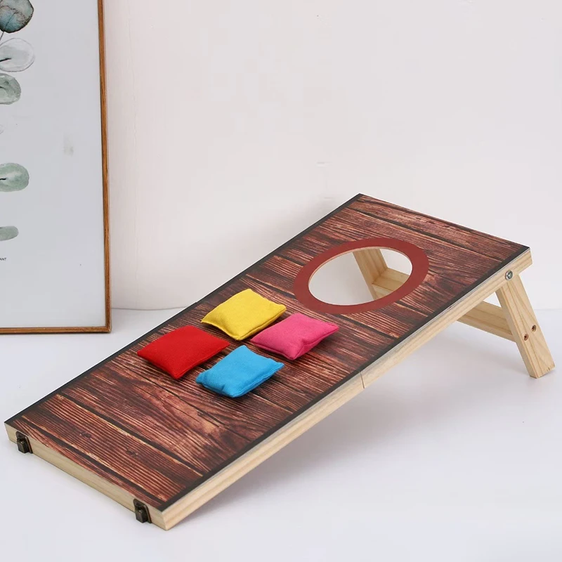 【Nice】Cornhole Set Outdoor Game Carrying Case Foldable Cornhole Game For Kids And Adult Indoor Or Outdoor Backyard Toss Games