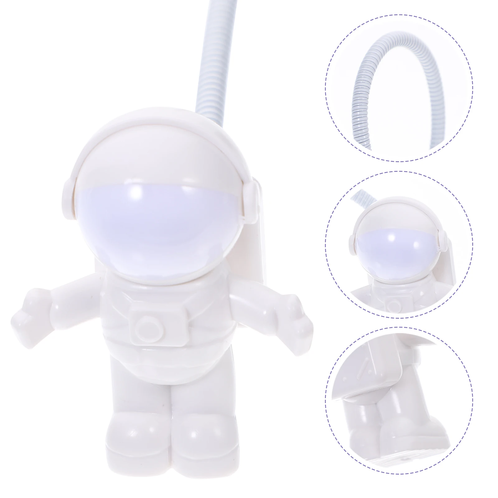 1Pcs Astronaut Pattern USB LED Eye-Protection Desk Lamp Bedroom Reading Lamp Rechargeable Table Light Student Night Light