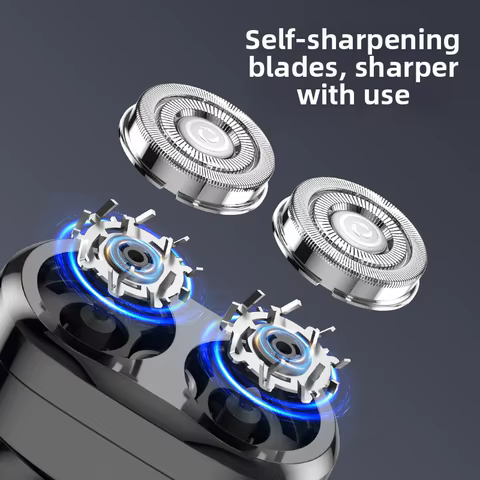 Men's Professional Shaver IPX7 Waterproof Shaving Machine with Floating Double Blade Mini Electric Razor Idea Gift Beard Trimmer