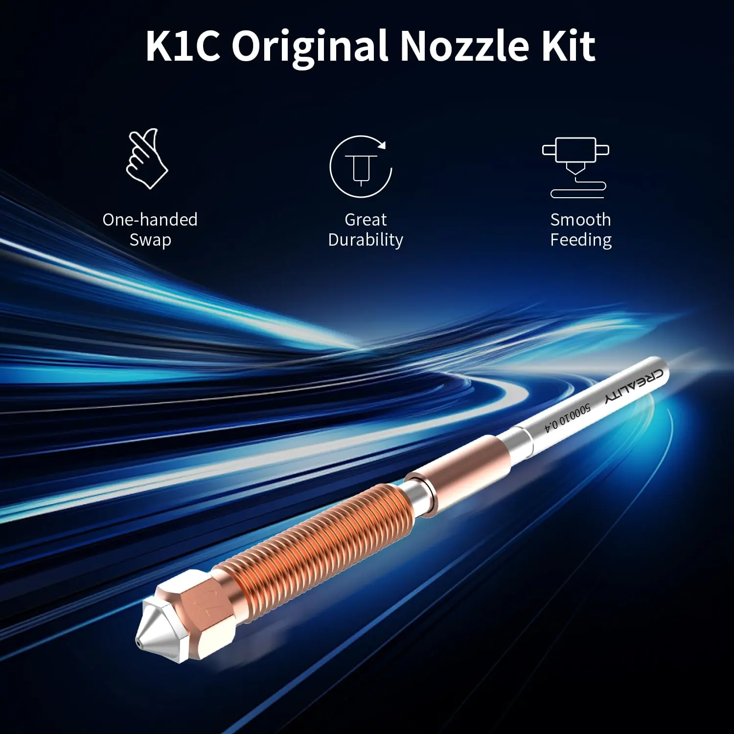 Creality K1 Nozzle 1/2/3PCS0.4mm Ender 3 V3 KE Quick Swap Hardened Steel Nozzle for K1 Max/Ender 3 V3 3D Pritnter Extruder Nozzl - Image 3