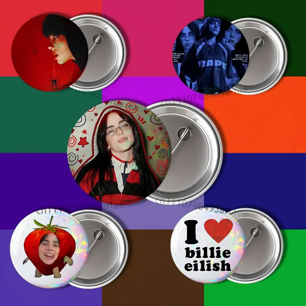 Badges25 32 44 58 75mm Round Cosplay Pin Bag Decor Fans Collect Friends Gifts Brooch Souvenir HIT ME HARD AND SOFT Billie Eilish