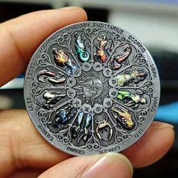 Collectible Coins, Horoscope Coins, European And American Coins, Twelve Zodiac Signs Commemorative Coins, Lucky Goddess Guardian