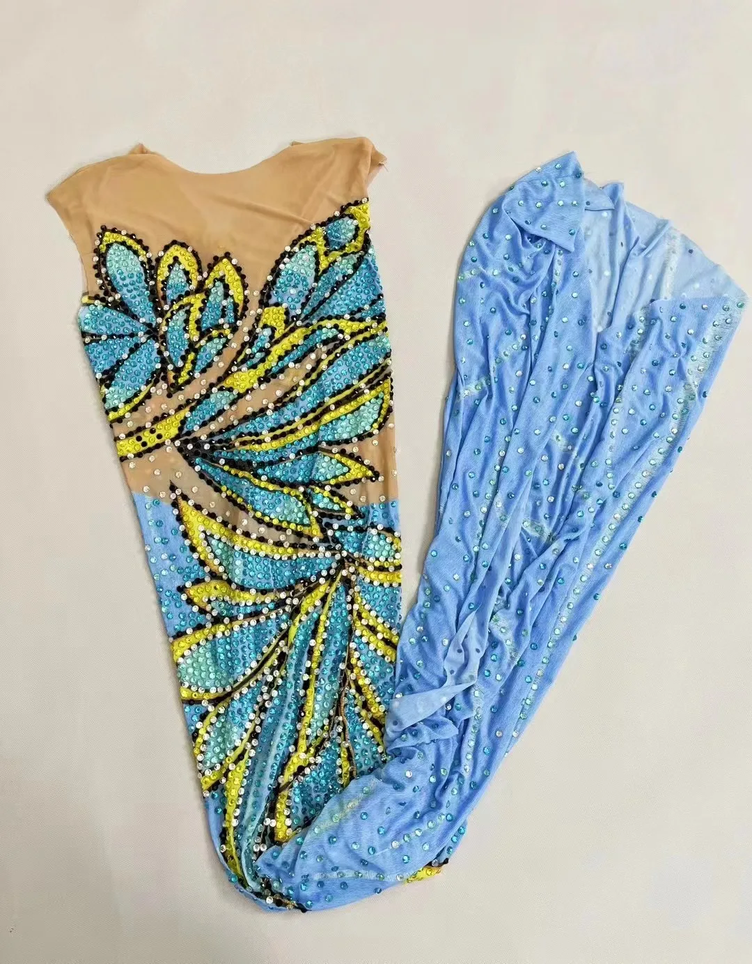 Sexy Stage Orange Colorful Rhinestones Sleeveless Dress Transparent Stretch Outfit Club Birthday Party Photoshoot Collections