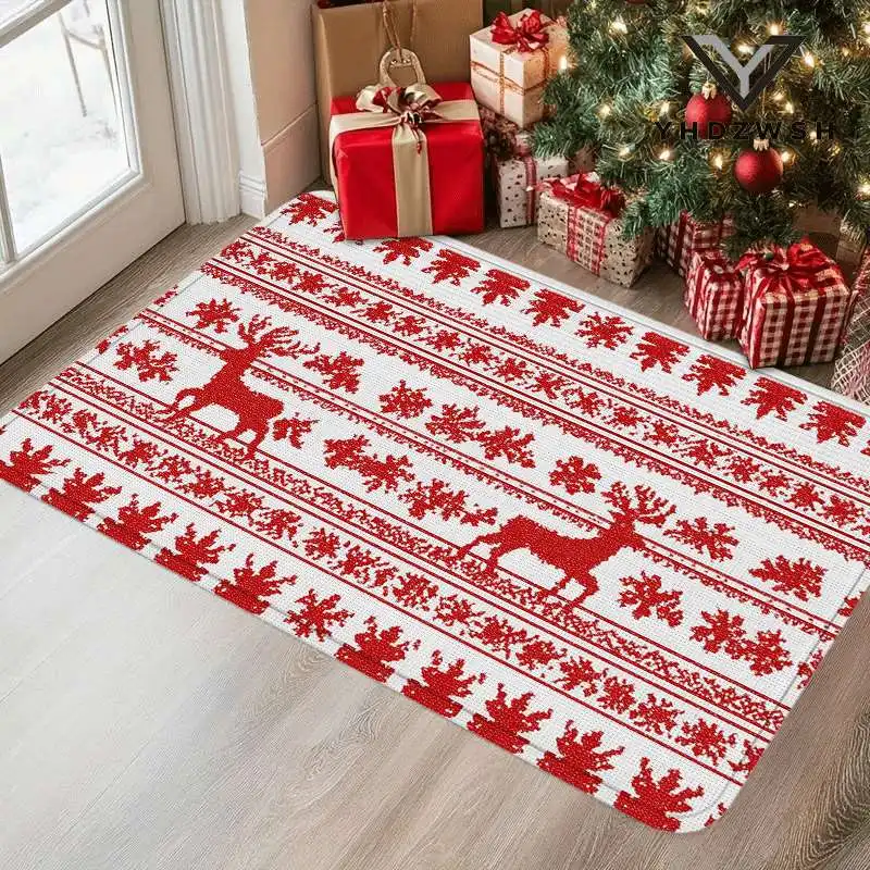 عيد الميلاد خمر منطقة البساط غرفة المعيشة البساط منخفضة كومة السجاد داخلي سجادة باب عدم الانزلاق السجاد لغرفة النوم المطبخ مدخل الحمام #1