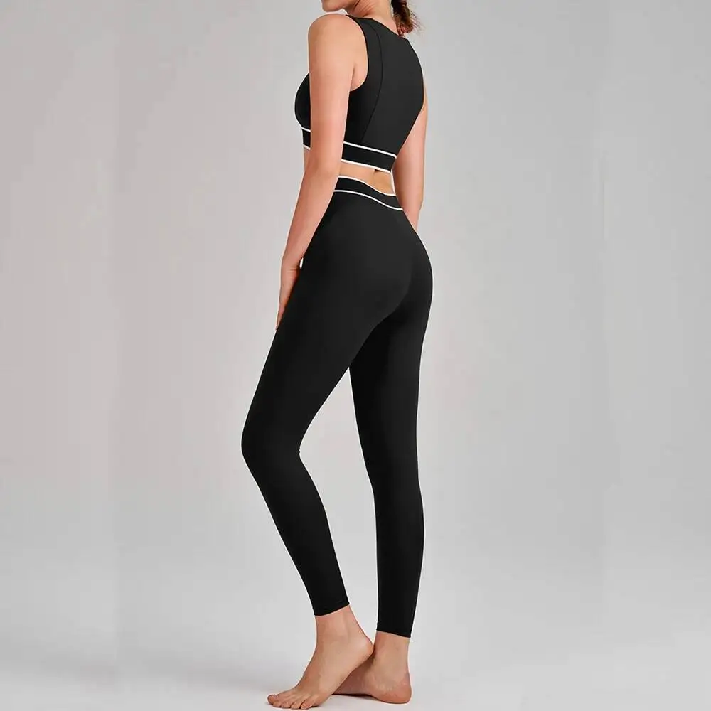 

Women S High Waisted Tummy Control Butt Lifting Yoga Set Strappy Sports Bra Slimming Workout Outfit For Running Gym Clothes