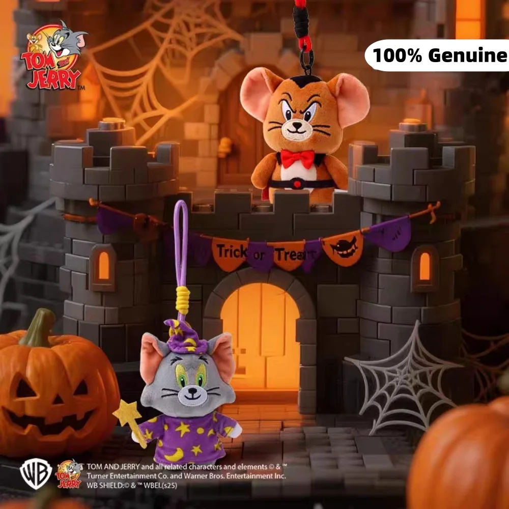 Genuíno tom e jerry vampiro série boneca de pelúcia kawaii mágico tom gato mochila decoração bonecas chaveiro meninas presentes aniversário
