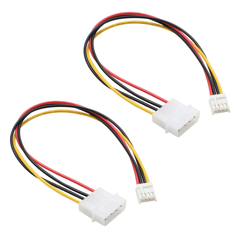 

2pc 4 Pin Molex IDE Male To 4P ATA Female Power Supply Cable To Floppy Drive Adapter Computer PC Floppy Drive Connector Cord PSU