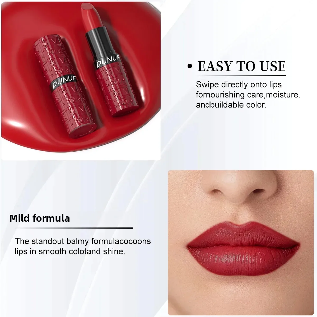 Longa duração sem transferência 3 cores hidratante hidratação veludo fosco brilho labial sexy à prova dsweatágua à prova de suor batom bálsamo labial