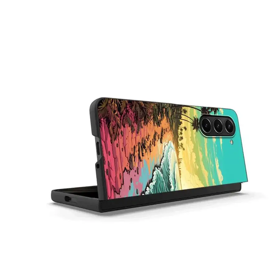 Custodia posteriore per telefono Underwater World Turtle per Samsung Galaxy ZFold7 Z Fold 7 6 5 4 3 ZFold4 ZFold5 ZFold3 ZFold6
