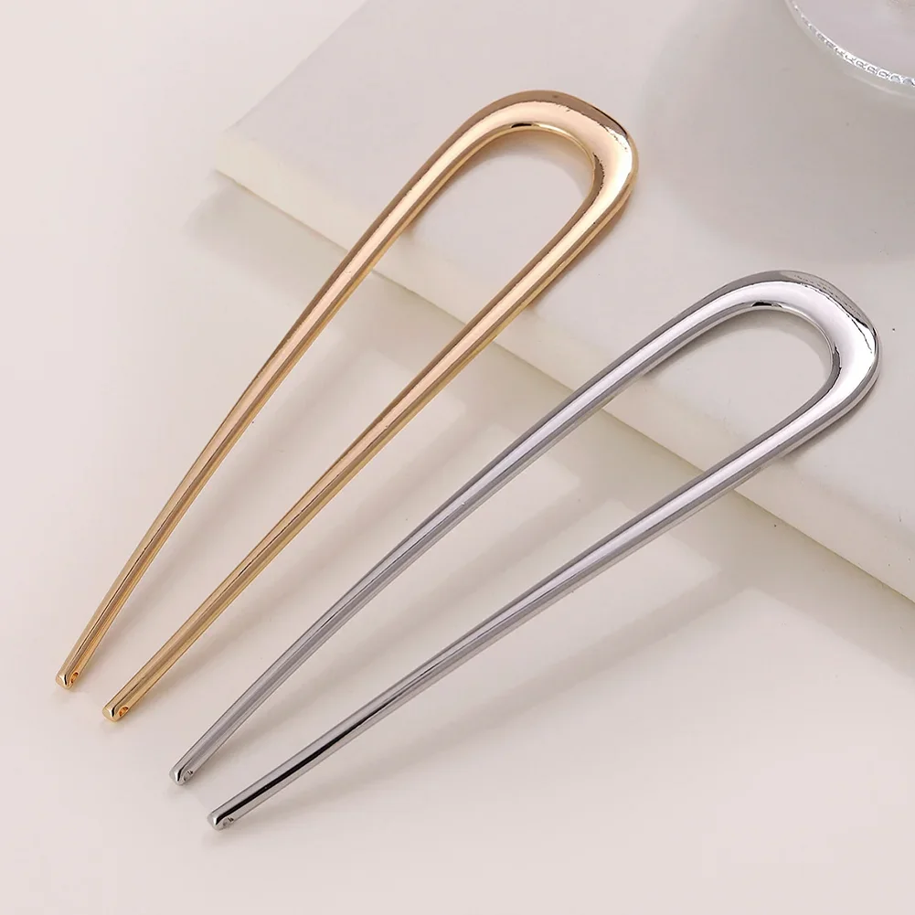 U-Shaped French Hair Pin For Women Girl Colorful Metal Hair Sticks Hairpins Hair Styling Tools Easy To Use Hair Accessories