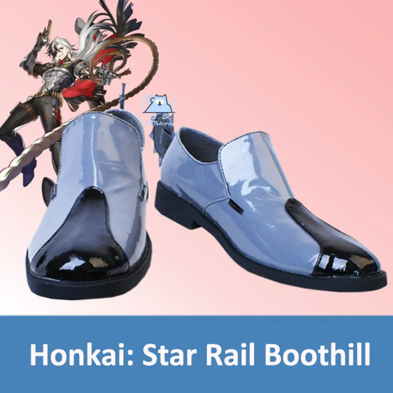 Game Honkai Star Rail Latest Boothill Cosplay Shoes Western Cowboy Shoes Leather Shoes Halloween Party Carniavl Role Play