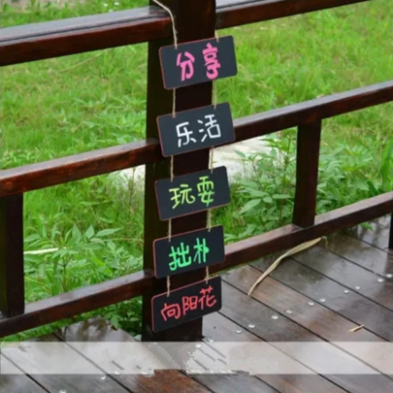 

1pc Wooden Mini Blackboard Chalkboard Message Sign With silk ribbon Wedding Party Decoration Marriage Supplies 18*8cm