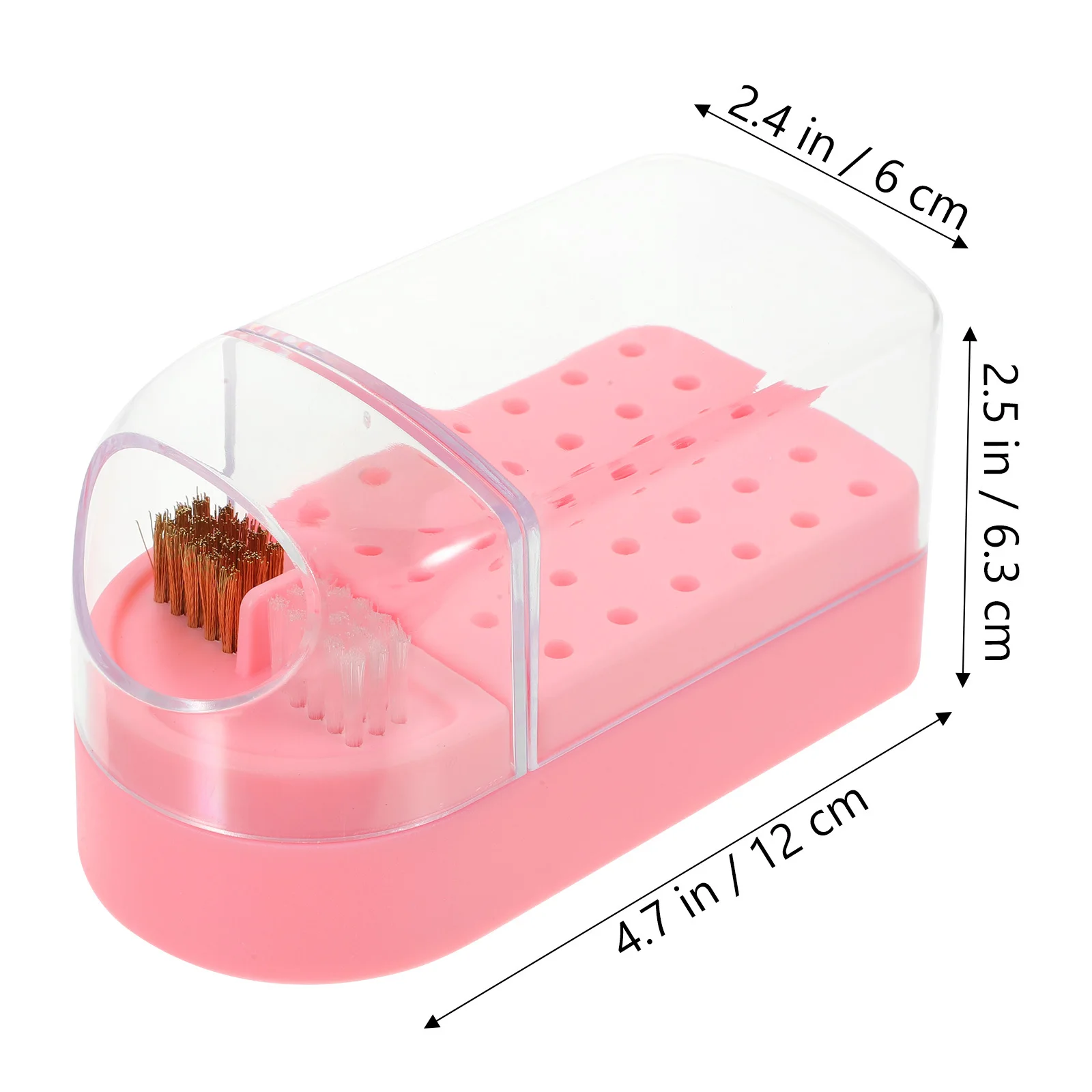 صندوق تخزين لقم مثقاب الأظافر منظم شفاف لصالونات التجميل الاحترافية للاستخدام المنزلي أداة عرض مانيكير اختيار الهدايا