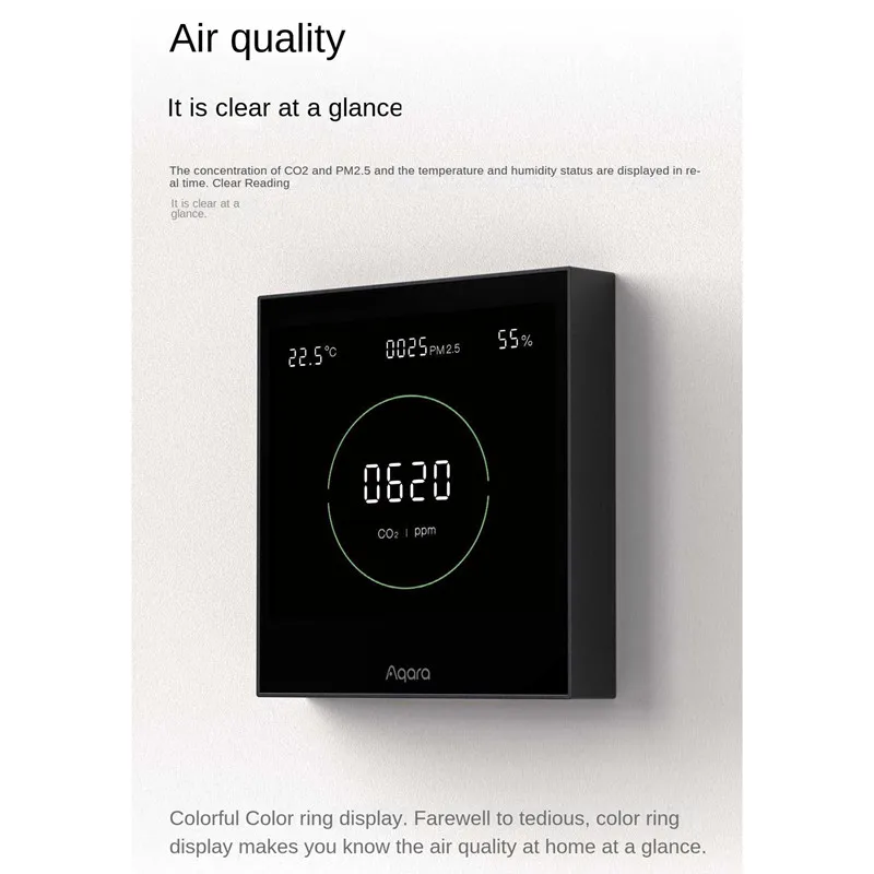 NEW Aqara Air Quality Monitor Panel S1 Omni Directional Air CO2 PM2.5 Temperature Humidity Monitoring For Homekit Aqara Home App