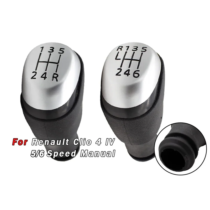 

5/6 Speed Gear Shift Knob for Renault Clio 4 IV MK4 - Car Transmission Lever, Durable Auto Shifter Interior Accessories