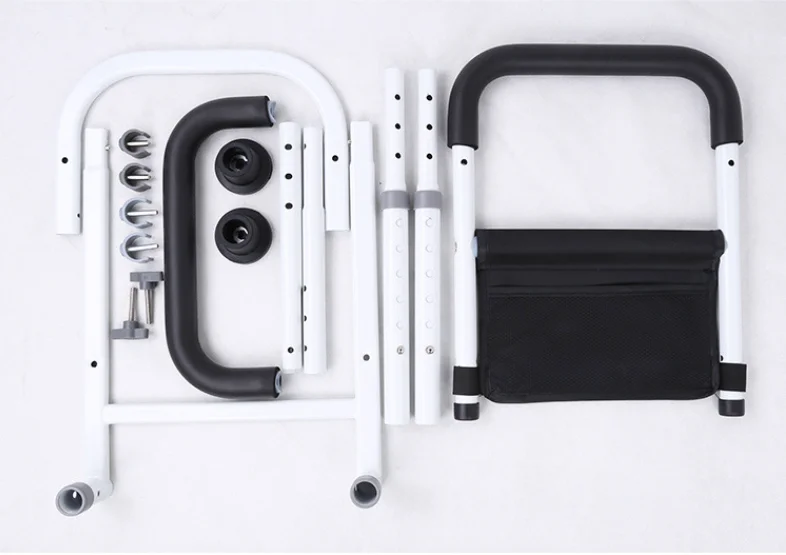 حاجز سرير لكبار السن وكبار السن والأشخاص الذين يسقطون من السرير - مقبض مساعدة سرير قابل للطي #5